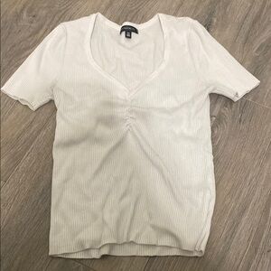 White Front-Cinched Dynamite Top